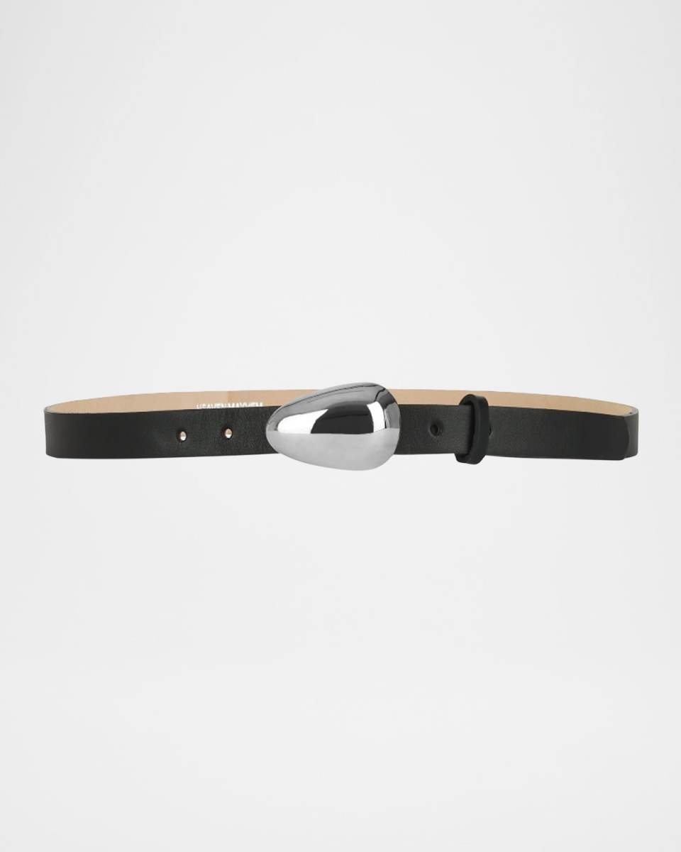 Bean Buckle Leather Belt